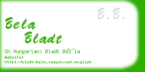 bela bladt business card
